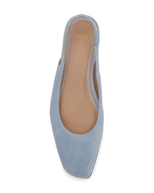 Boss White Rose Slingback Flat