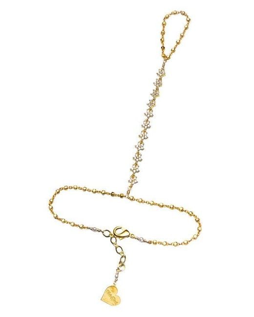VIDAKUSH Metallic Twinkle Flower Hand Chain