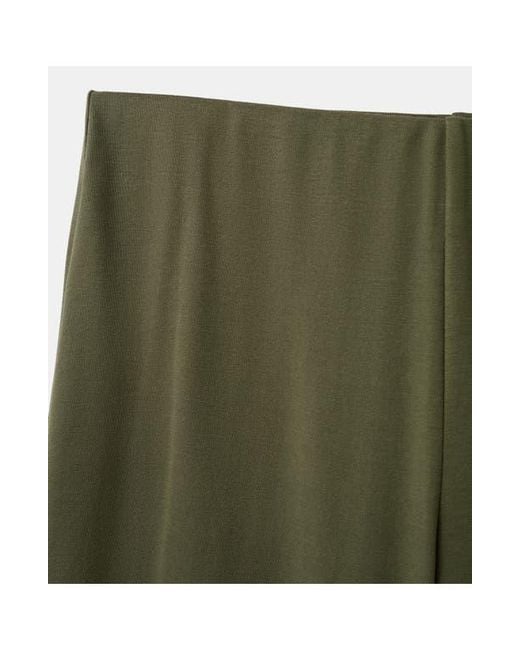 Mango Green Pull-On Straight Leg Pants