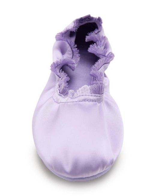 Mango Purple Satin Ballet Flat