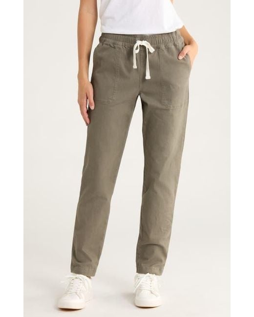 Free Fly Gray Pacifica Stretch Twill Drawstring Pants