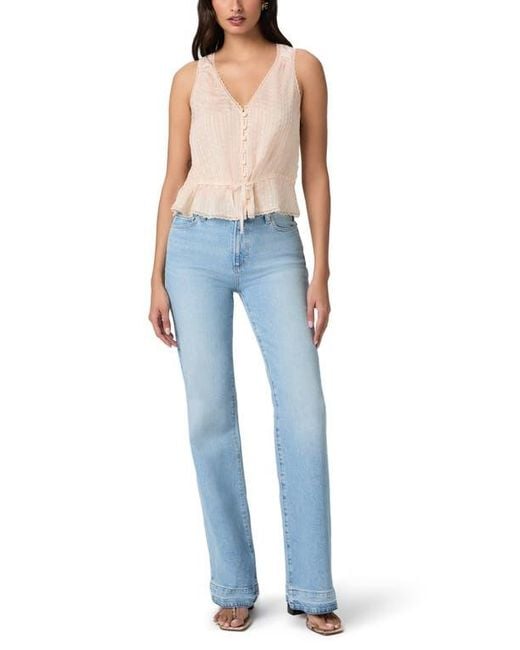 PAIGE Blue Sofia Release Hem Flare Jeans