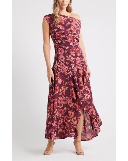 Chelsea28 Cascading Off The Shoulder Evening Dress in Red | Lyst Chelsea28 Cascading Off The Shoulder Evening Dress in Red | Lyst