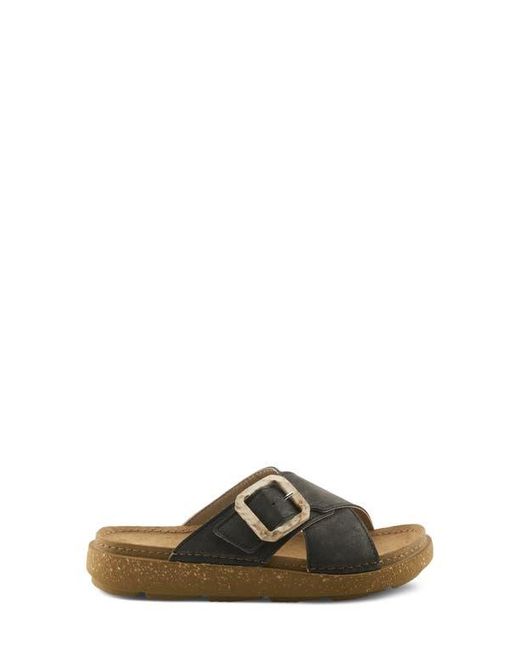Flexus by Spring Step Black Aspa Slide Sandal