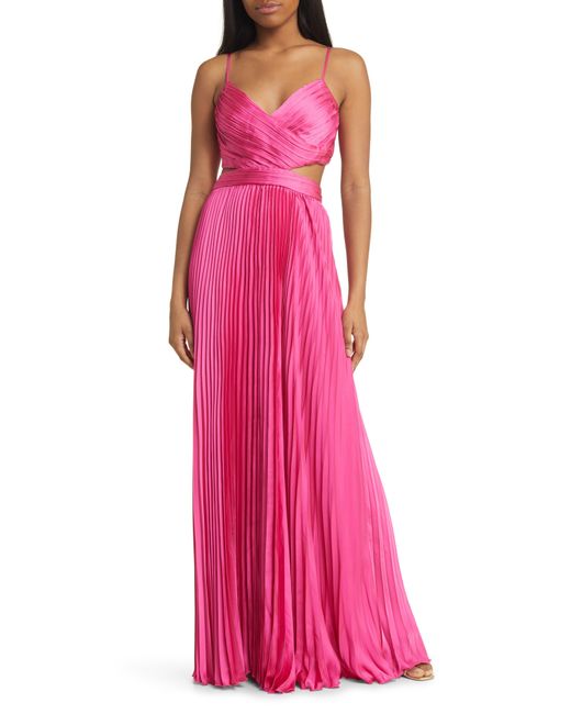 Lulus Pink Got The Glam Pleated Gown