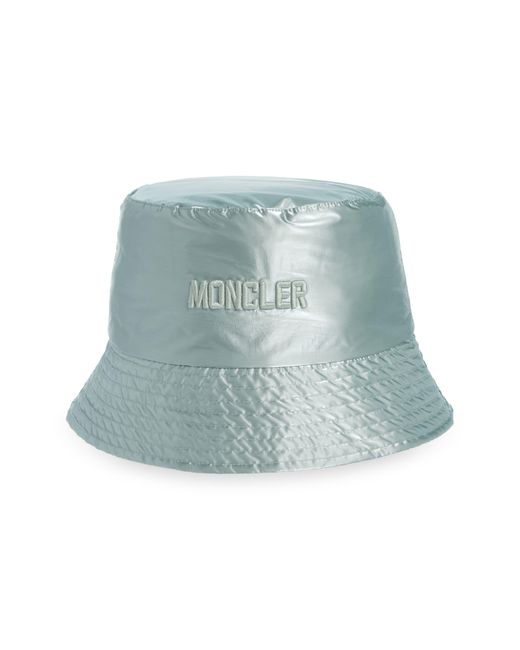 Moncler Metallic Bucket Hat in Blue | Lyst