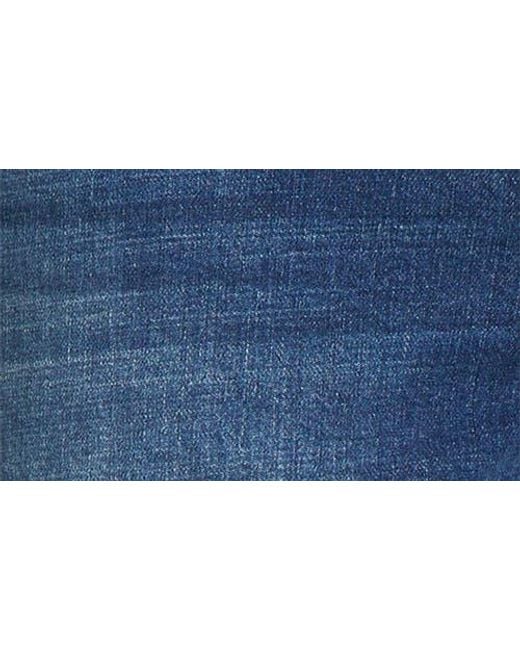 Wit & Wisdom Blue High Waist Frayed Cuff Hem Straight Leg Jeans