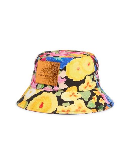 Kurt Geiger Yellow Floral Print Bucket Hat