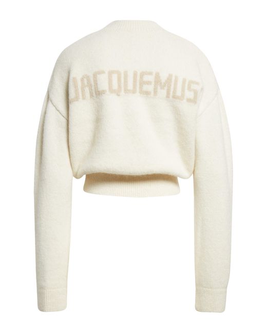 Jacquemus Blue La Maille Logo Jacquard Alpaca & Merino Wool Blend Sweater