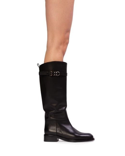 Black Suede Studio Black Ashley Leather Boot