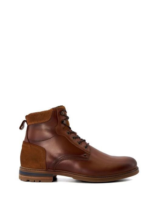 Dune Coltonn Laceup Leather Boot in Brown for Men Lyst