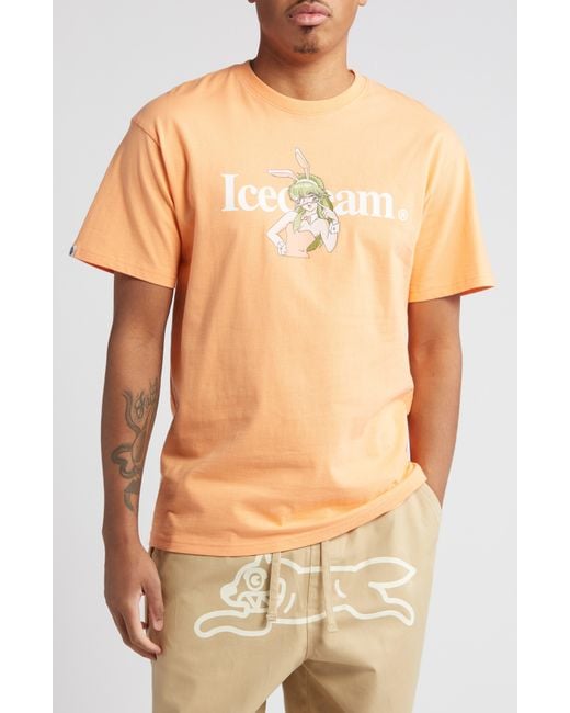 ICECREAM Multicolor Running Dog Glasses Cotton Graphic T-shirt for men