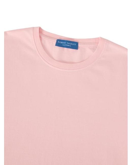Robert Talbott Pink Stretch Jersey Dean Tee for men