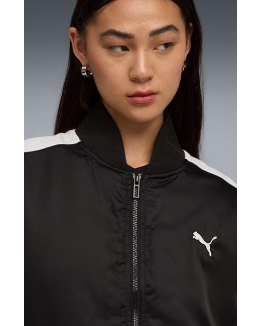 PUMA Black T7 Bomber Jacket for men