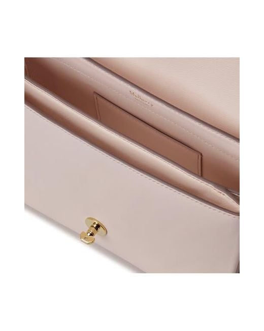 Mulberry Pink Lana High Gloss Leather Top Handle Bag