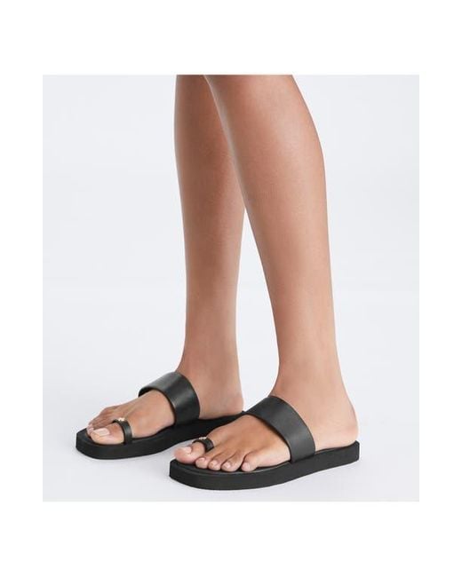 Tory Burch Black Toe Loop Sandal