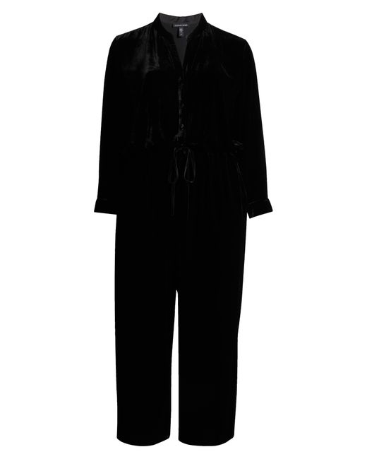 Eileen Fisher Sleeveless Zip-front Ponte Jumpsuit in Black | Lyst
