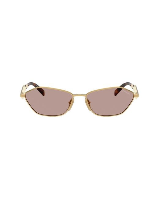 Prada Pink 57Mm Irregular Sunglasses