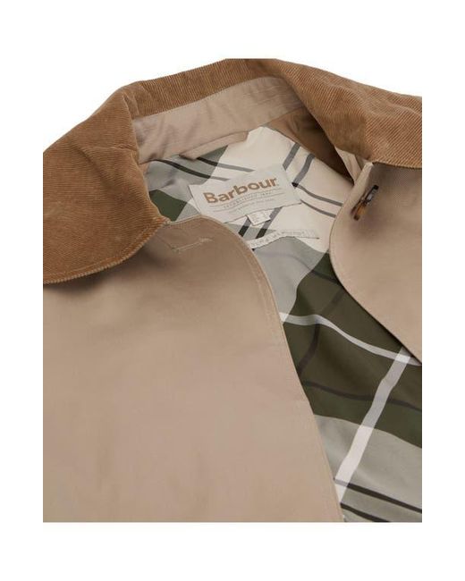 Barbour Natural Reagan Water Resistant Twill Coat