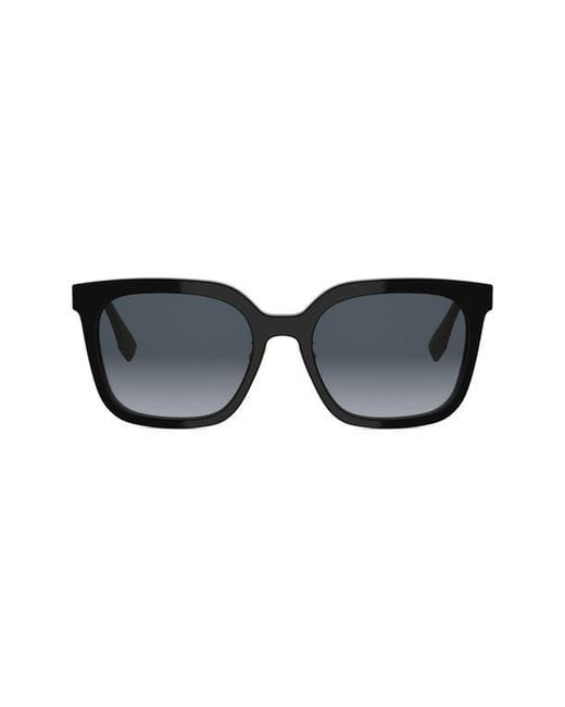 Fendi Black Forever 56Mm Gradient Square Sunglasses