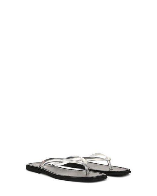 Veronica Beard White Clea Flip Flop