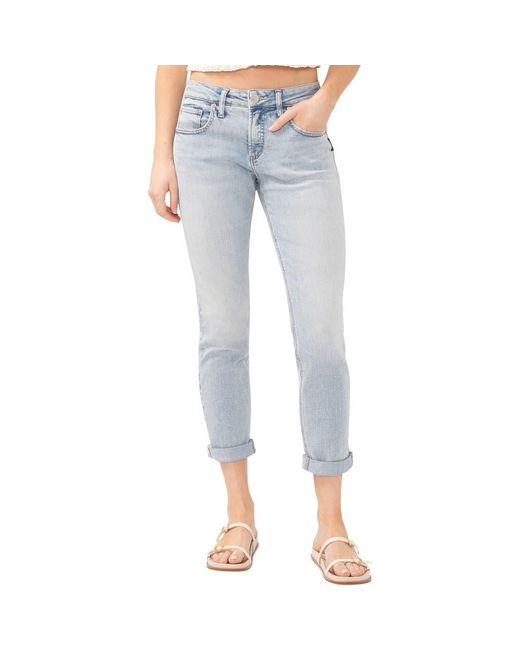 Silver Jeans Women's Blue Boyfriend Jeans