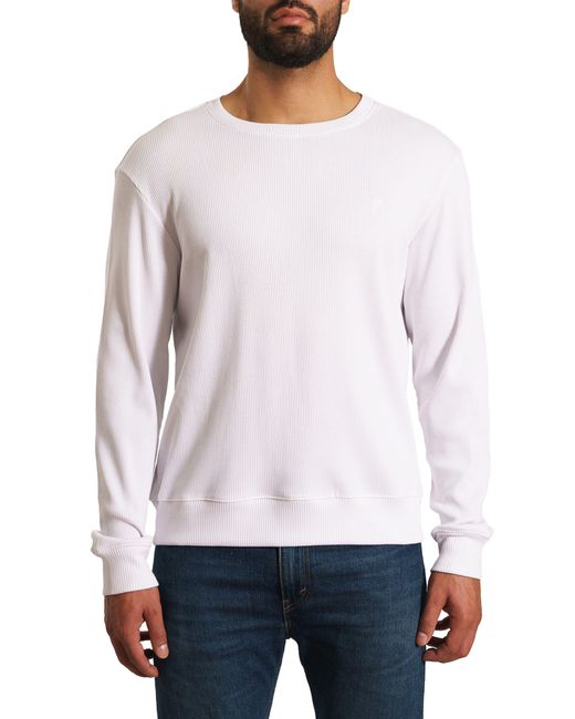 Jared Lang White Long Sleeve Cotton Rib T-shirt for men