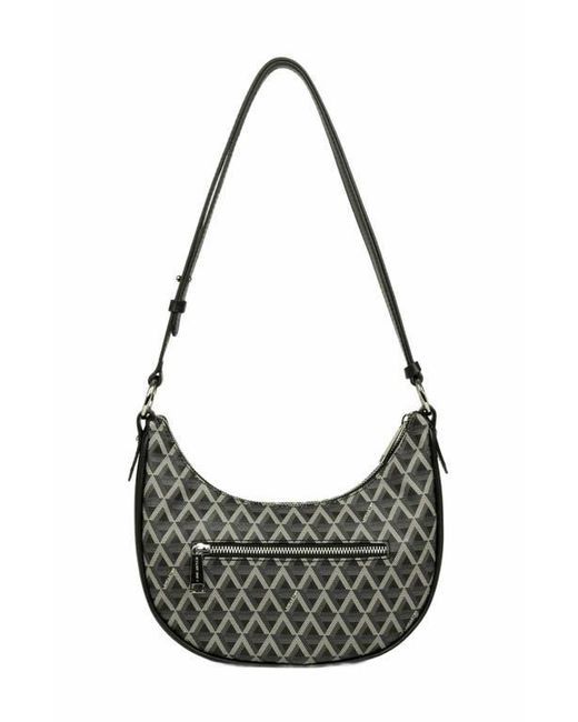 Lancaster Gray Zipped Hobo Bag Ikon It