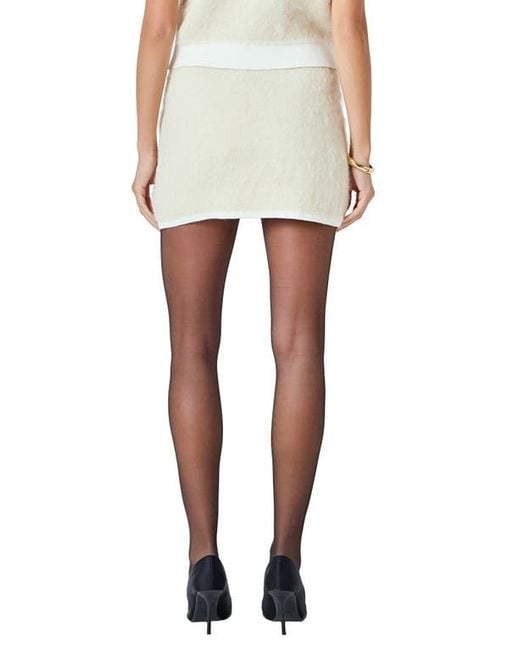 Endless Rose White Textured Knit Miniskirt