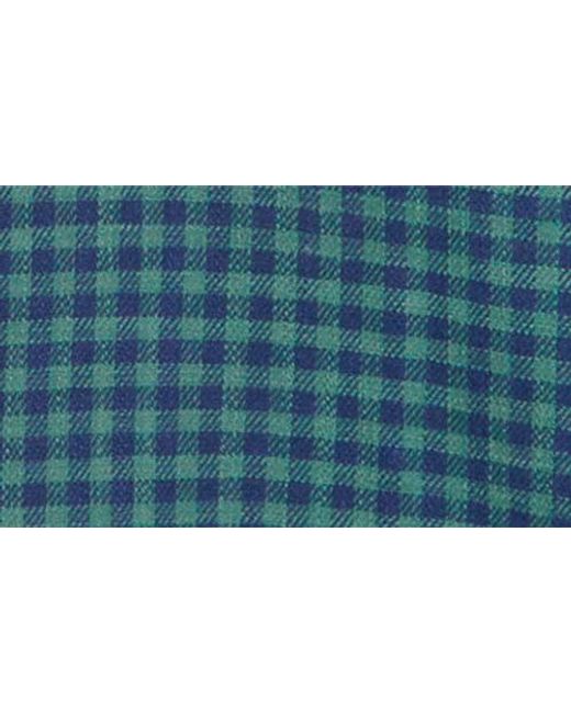 Marine Layer Blue Classic Gingham Stretch Cotton Button-Up Shirt for men