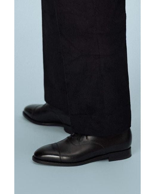 Morjas Black The Cap Toe Oxford for men