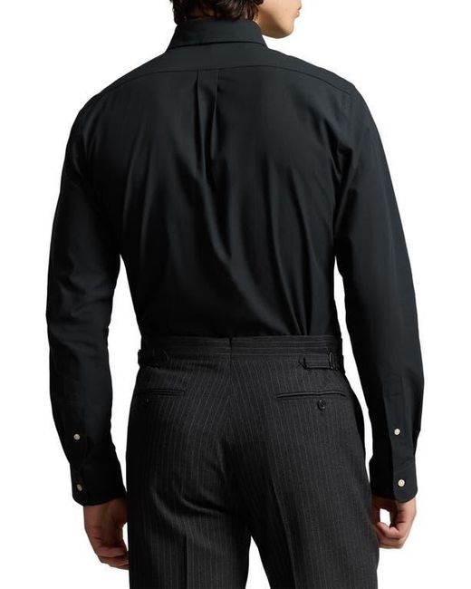 Polo Ralph Lauren Black Classic Fit Stretch Cotton Poplin Button-Down Shirt for men