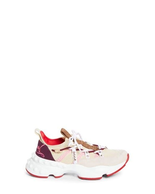 Christian Louboutin White Trail 'N' Run Spike Sneaker