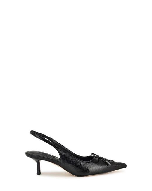 Nine West Black Anora Slingback Pointed Toe Pump
