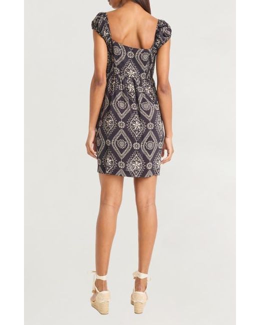 The Good Journey Multicolor Puff Sleeve Mini Sundress