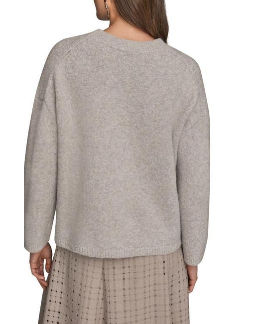 Donna Karan Gray Crewneck Sweater