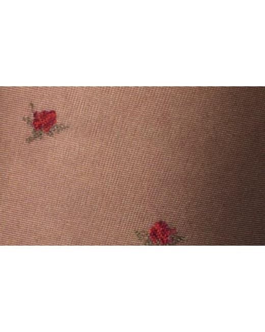 Oroblu Black Floral Sheer Tights