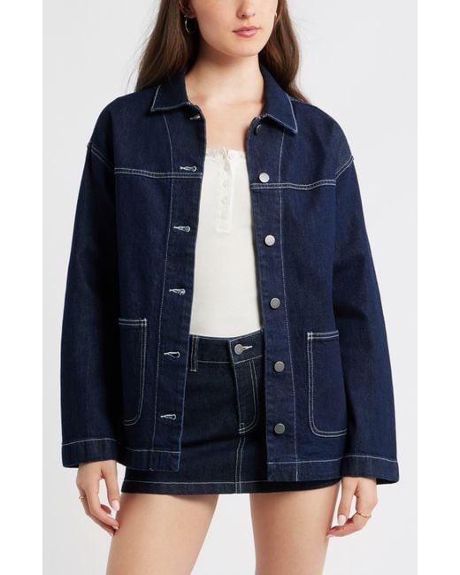 BP. Blue Oversize Denim Jacket