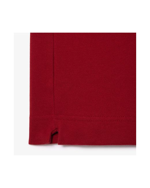 Lacoste Red Regular Fit Tipped Piqué Polo for men