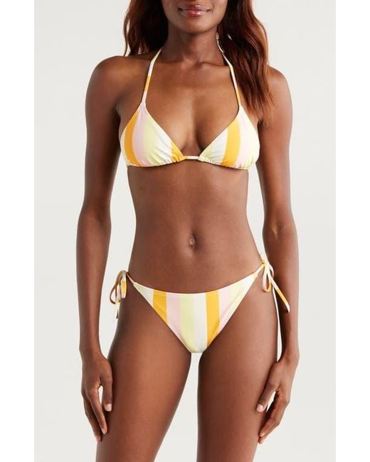 Solid & Striped Brown The Iris Side Tie Bikini Bottoms