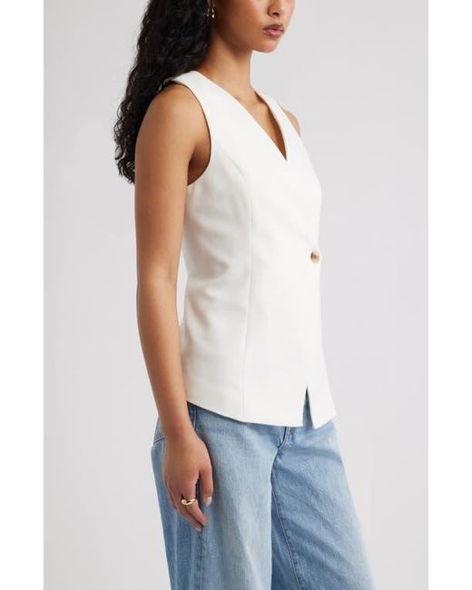 Open Edit The Icon Asymmetric Vest in White | Lyst