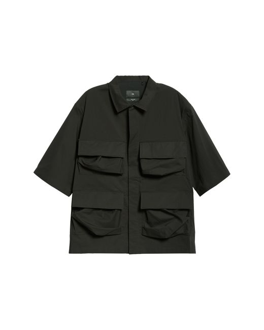 Y-3 Black Pocket Snap Front Shirt for men