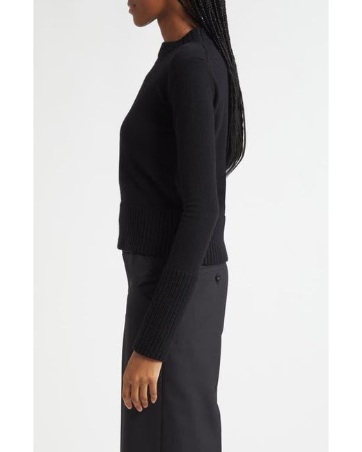 Sacai Black Crewneck Wool Sweater