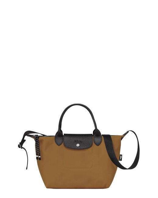 Longchamp Brown Small Le Pliage Energy Recycled Canvas Crossbody Bag