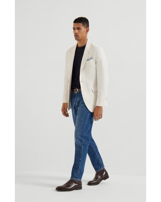 Brunello Cucinelli Blue Long Sleeve T-Shirt for men