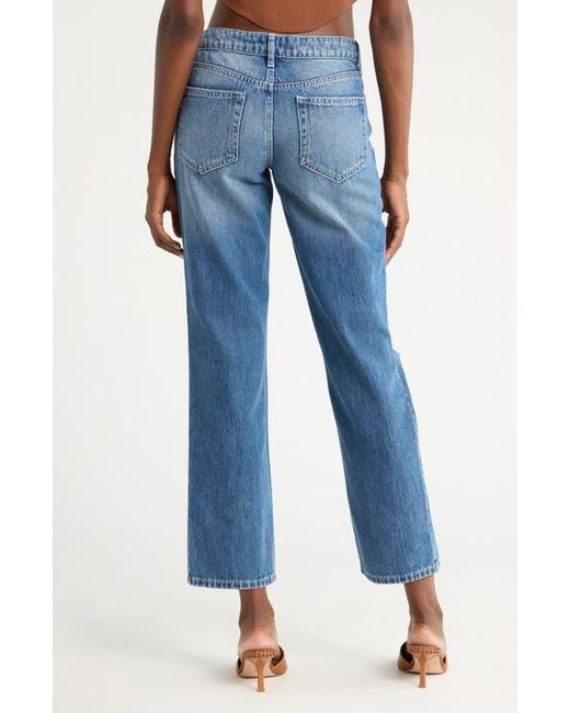 L'Agence Blue Nevia Low Rise Slouch Straight Leg Jeans