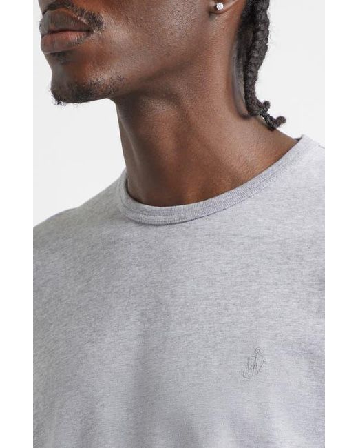 J.W. Anderson Gray Embroidered Anchor Logo Cotton T-Shirt for men