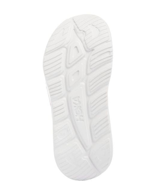 Hoka One One White Gender Inclusive Vibrant Bloom Ora Recovery Slide 3 Sandal