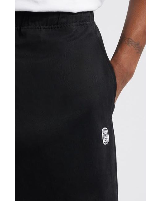 Standard Issue Black Pd Cotton Blend Drawstring Slacker Pants for men