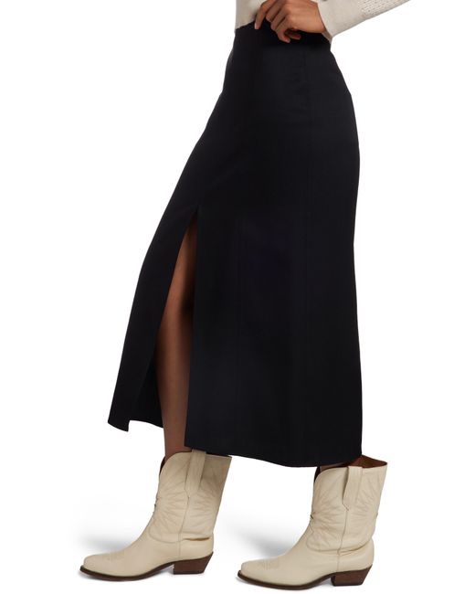 Golden Goose Deluxe Brand Black Virgin Wool Midi Skirt